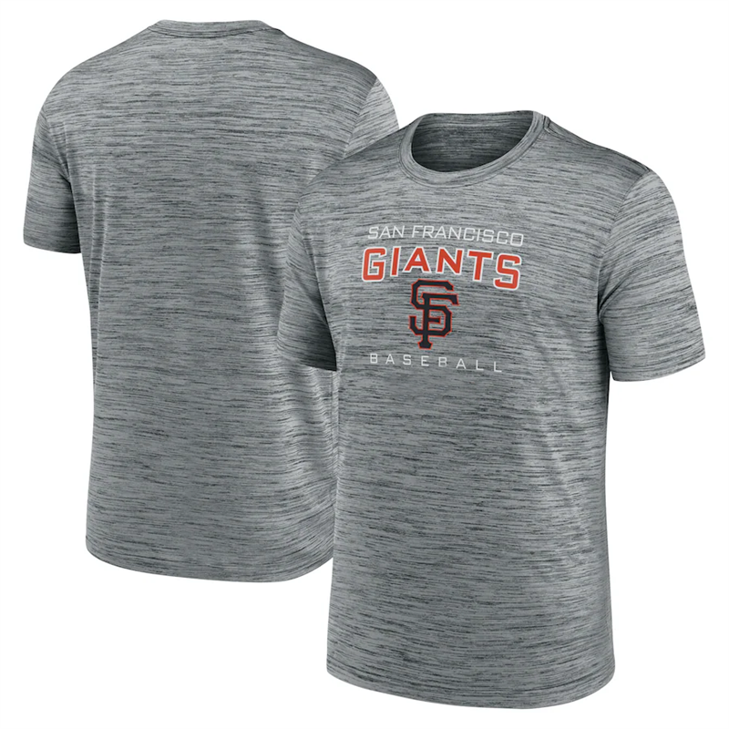 Men's San Francisco Giants Grey Velocity Practice Performance T-Shirt Men's San Francisco Giants Grey Velocity Practice Performance T-Shirt